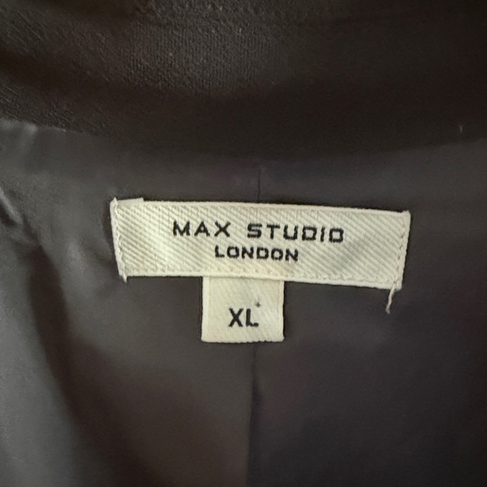 Max Studio Sleeveless Black Women's Blazer - Picture 2 of 3